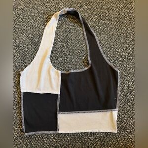 Black and White Patchwork Tote Bag
